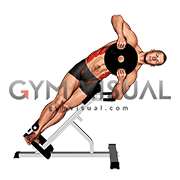 Weighted Plate 45 degrees Side Bend