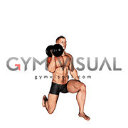 Dumbbell Kneeling Single Arm Shoulder Press (male)