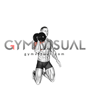 Dumbbell Half Kneeling Single Arm Shoulder Press (male)