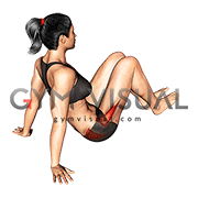 Seated Bent Knee Abduction Feet Floor Off (female)