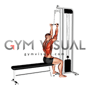 Cable Reverse Narrow grip Lat Pulldown (male)