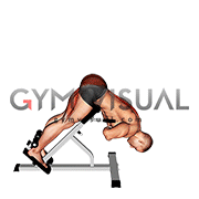 45 degree Hyperextension (arms in front of chest) (male)