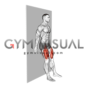 Standing Wall Slide Half Squat (male)