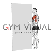Standing Isometric Shoulder Internal Rotation against Wall (male)