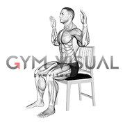 Seated Squeeze Shoulder Blades Chest Stretch on a Chair (male)