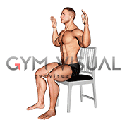 Seated Squeeze Shoulder Blades Chest Stretch on a Chair (male)