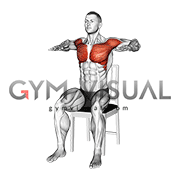 Seated Arm Crossover and Chest Out on a Chair (male)