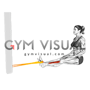 Resistance Band Sitting Floor Ankle Dorsi Flexion (female)