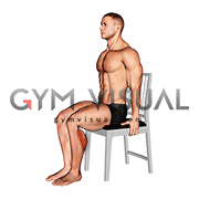 Seated Single Leg Calf Raise on a Chair (male)
