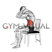 Sitting Cat Cow Stretch on a Chair (male)