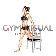 Standing Half Kneeling Hip Flexors Stretch (female)