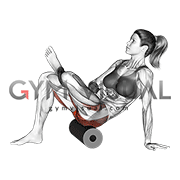 Roll Recumbent Hip External Rotator and Hip Extensor Stretch (Crossed Leg)