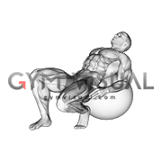 Exercise Ball Seated Quad Stretch